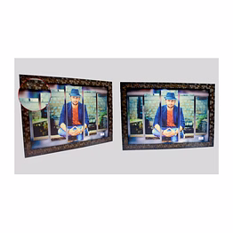 single photo stripe portray embossed frame 12x18 - personalized wall decor