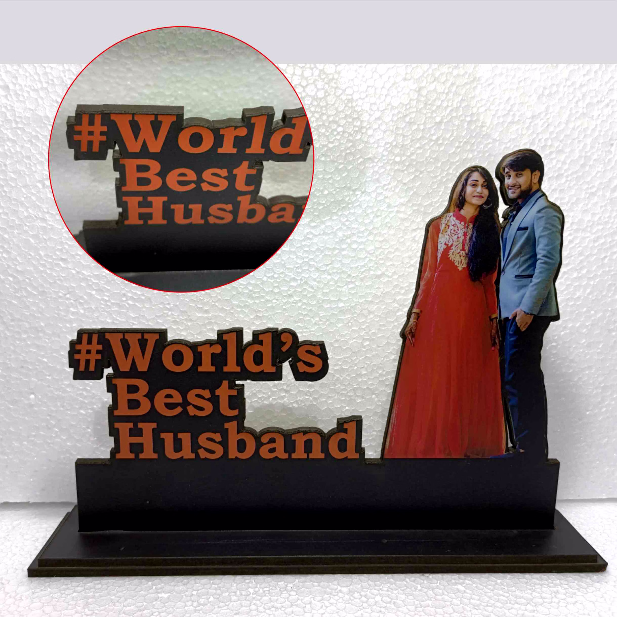 personalized cutout photo stand 10x12 fr-34 | customize your memories | satyam gifts