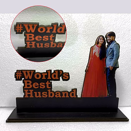 personalized cutout photo stand 10x12 fr-34 | customize your memories | satyam gifts