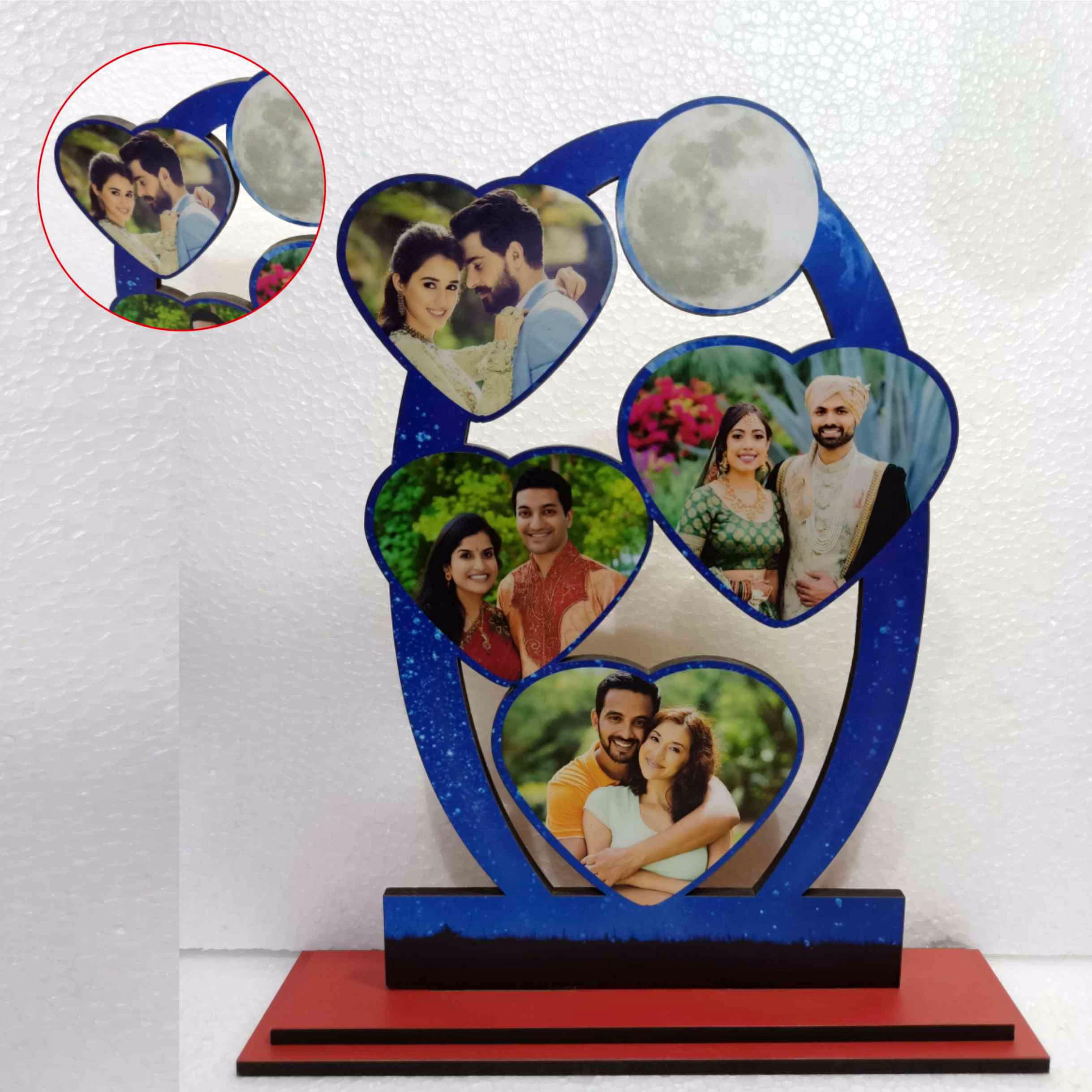 customizable cutout photo stand 10x12 | showcase memories | satyam gifts