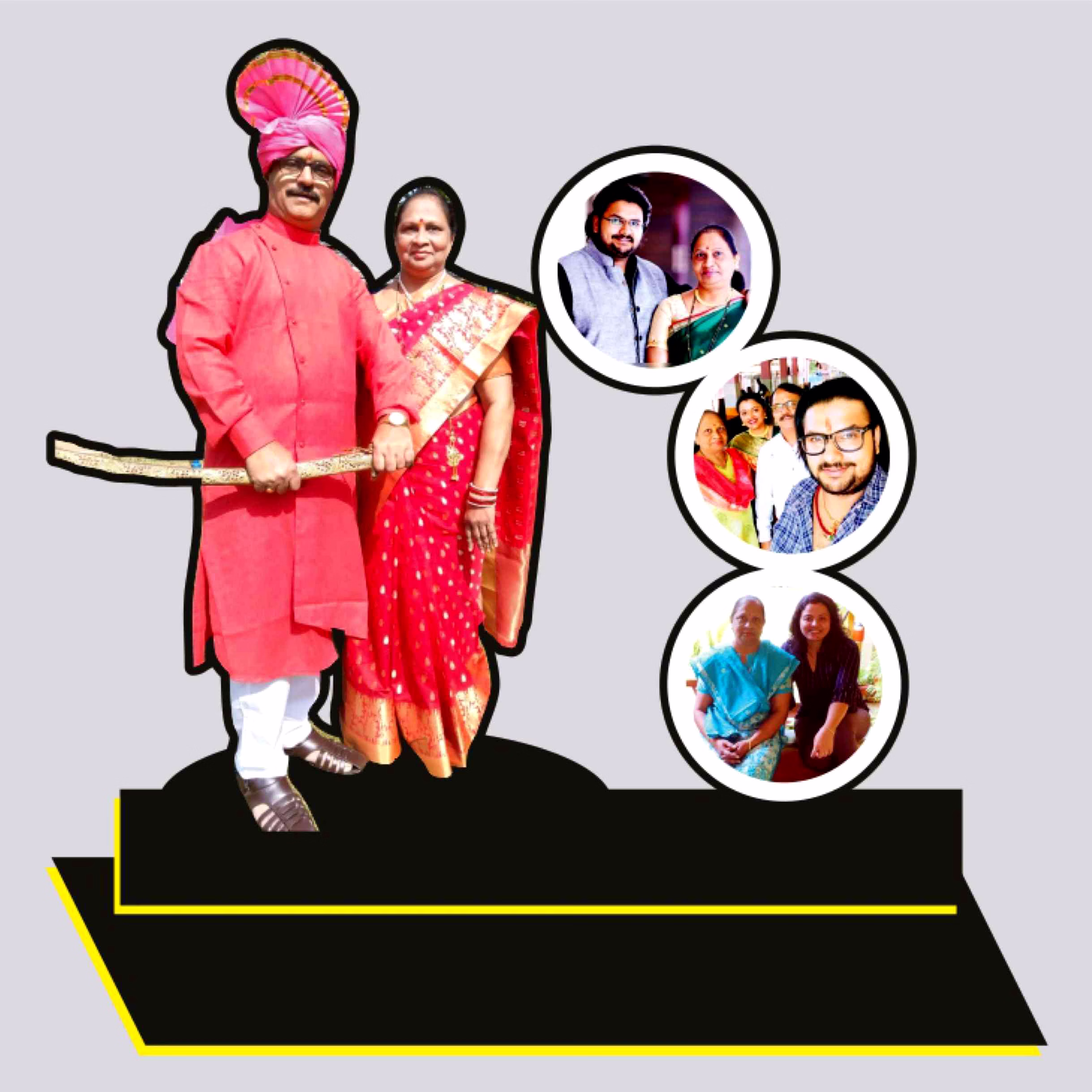 personalized cutout photo stand 10x12 | cherish memories in style