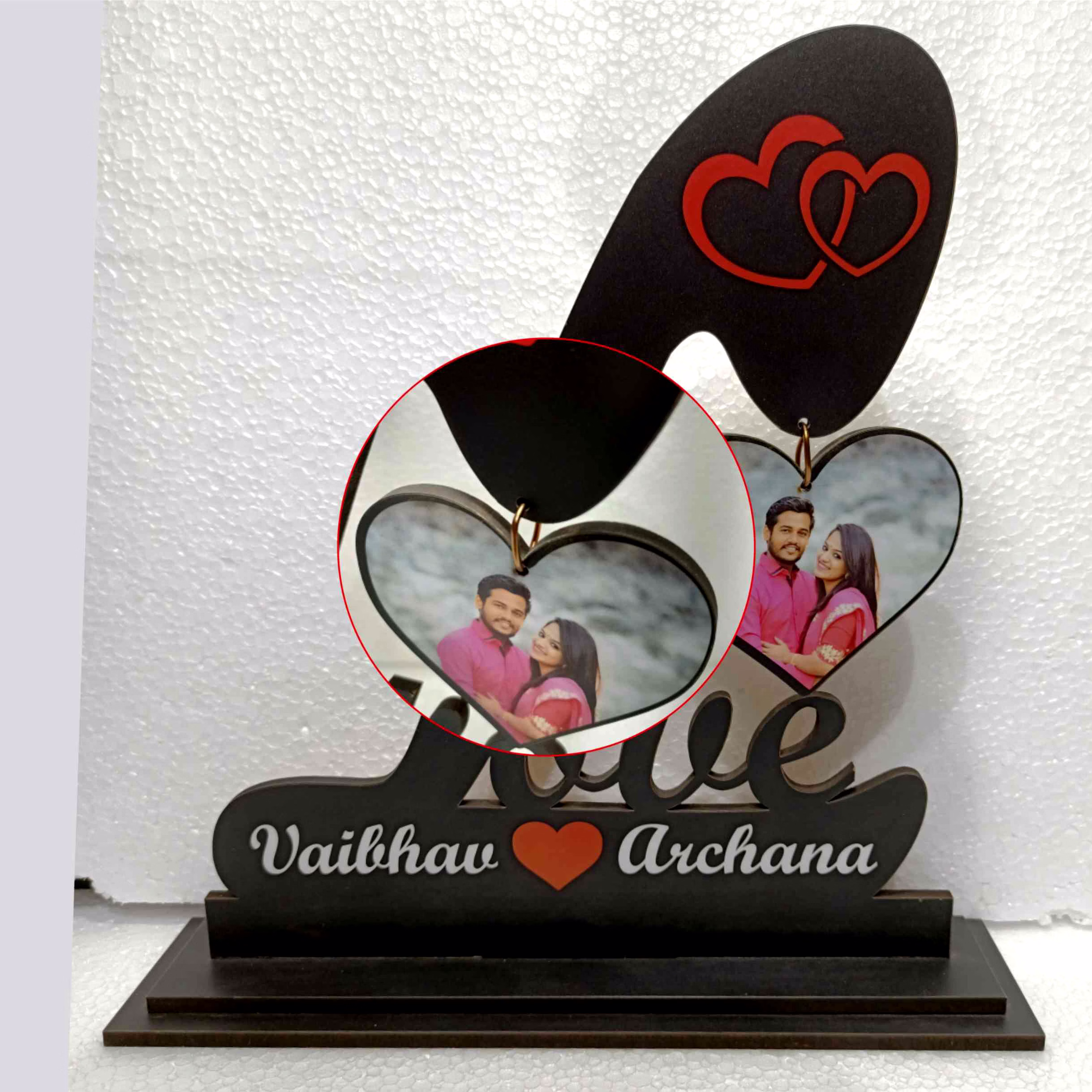 personalized cutout photo stand - showcase & cherish memories