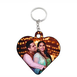 custom acrylic keychain - double-sided heart print k8