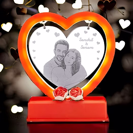 heart shape plaque with led lights pr-277