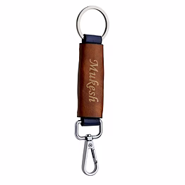 red moments dual leather key chain with metal hook pr-269