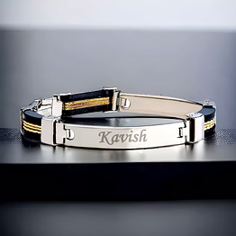 red moments men's bracelet - 2 names pr-172