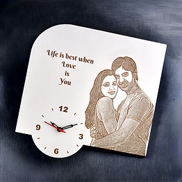 red moments family wooden plaque wall clock pr-351