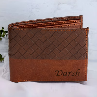red moments brown men's wallet pr-323