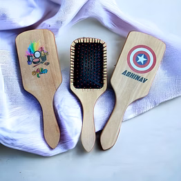 personalized wood hair comb h1