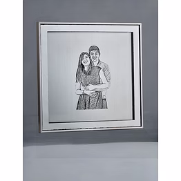 red moments silver glass frame with engrave on acrylic pr-316