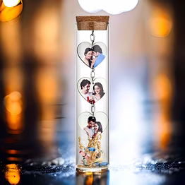 glass bottle with 3 photos pr-273