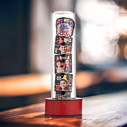 red moments glass dome with led lights pr-274