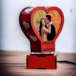 red moments heart shape led rotating lamp pr-302