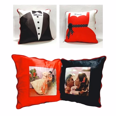 mr & mrs couple pillow 16 x16 pl9