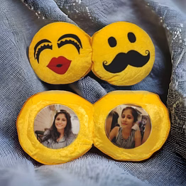 custom smiley couple pillow 16x16 pl11 | personalized home decor