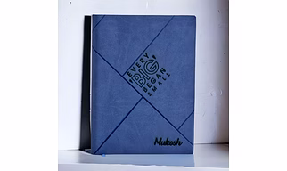 Blue A5 Executive Diary PR-252 - Personalized Ruled Paper Notebook