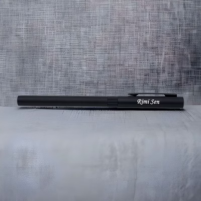 red moments matt black magnetic roller pen rp-82