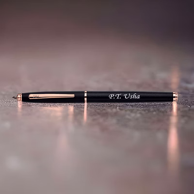 red moments subtle matt pen - elegant metal pen with personalized laser engraving
