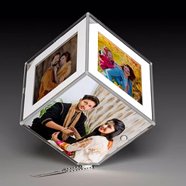 led rotating cube c3