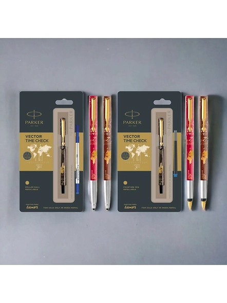 Parker Vector Time Check with Gold Trim