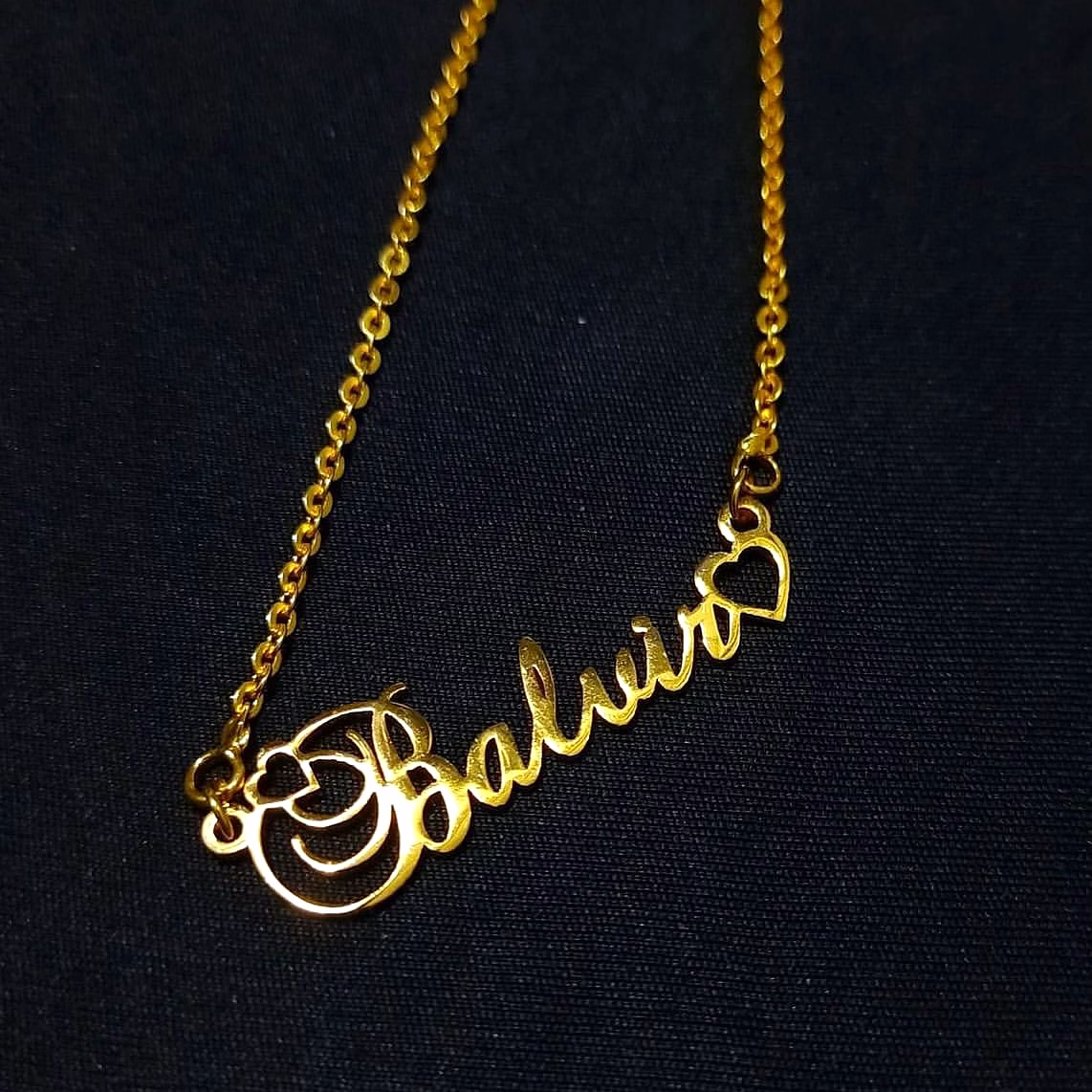 Stylish Single Name Locket - Customizable Text Pendant CNC03 image 2