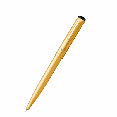 parker vector gold ball pen with gold trim