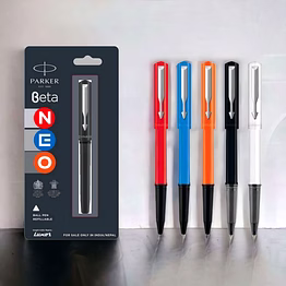 parker beta neo ball pen with stainless steel trim