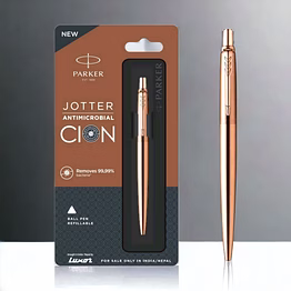 parker antimicrobial copper ion plated ball pen - stylish and bacteria-free writing