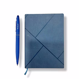 red moments blue diary + pen combo set pr-404-c
