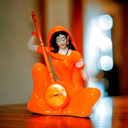 exquisite 10" meera bai devotional idol - artistic spiritual decor