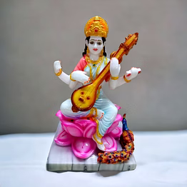 saraswati 11" idol - divine home decor idol for knowledge and wisdom