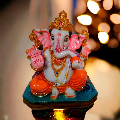 big ears ganapati bappa 8 " idol moi-p1472