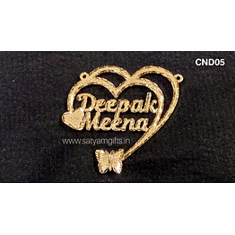 sparkling couple heart shape pendant - personalized metal jewelry
