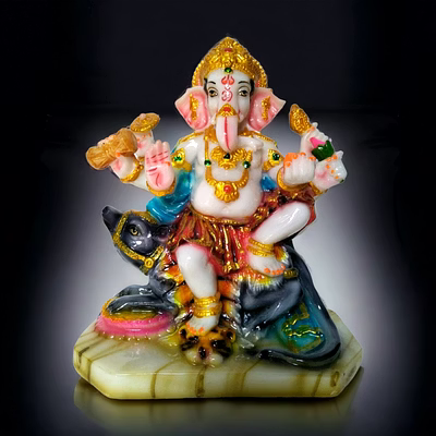 ganesh sitting on mouse 8" k10
