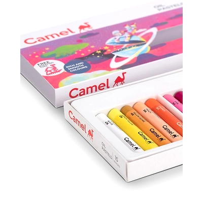 Camel Student Oil Pastels - Pack of 15 Assorted Shades for Creative Art Projects