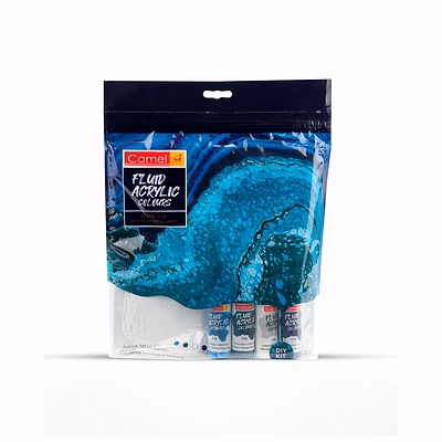 camel fluid acrylic colours kit aqua series