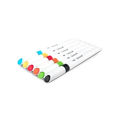 Camel Brush Pens Assorted Pack of 6 Shades - Premium Art Supplies