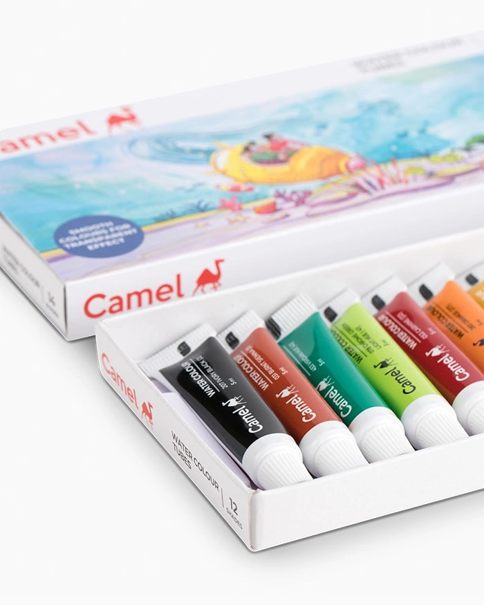 Camel Student Water Colours Assorted pack of tubes 12 shades in 5 ml-1