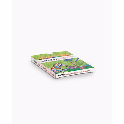 camel camlin colour pencils assorted pack of 10 shades, half size
