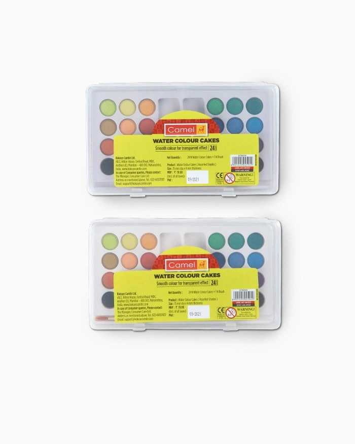 Camel Student Water Colours Assorted box of cakes, 24 shades-3