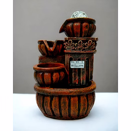 antique pot scenery waterfall 11 " sg-37-16