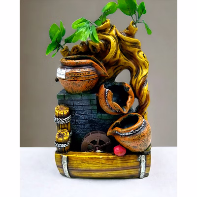 forest pot scenery waterfall 15 inch tmsg-108