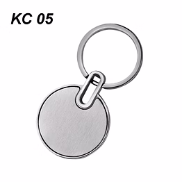 circular steel metallic keychain jxkc05 - personalized key accessory