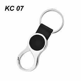 metallic key with brown leather strip jxkc07/08