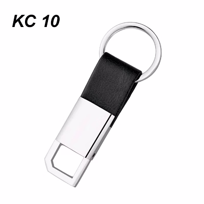 cs metallic keychain with leather jxkc09/10