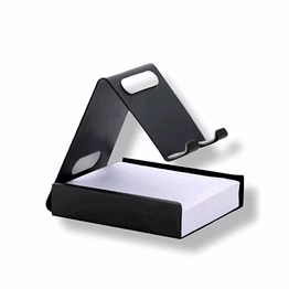 black mobile holder stand with note pad holder