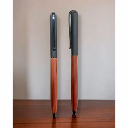 sg pens shadowed elegance: ebony wood pen with matte black cap