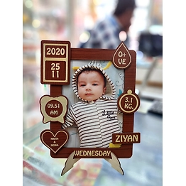 New Born Baby Bio Data Photo Frame