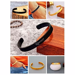 personalized metal kada with name engraving - sgj04