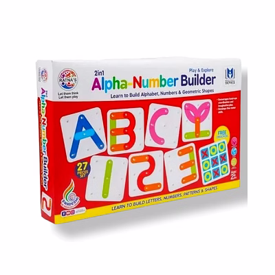 ratna's 2 in 1 alpha-number builder educational toy for kids